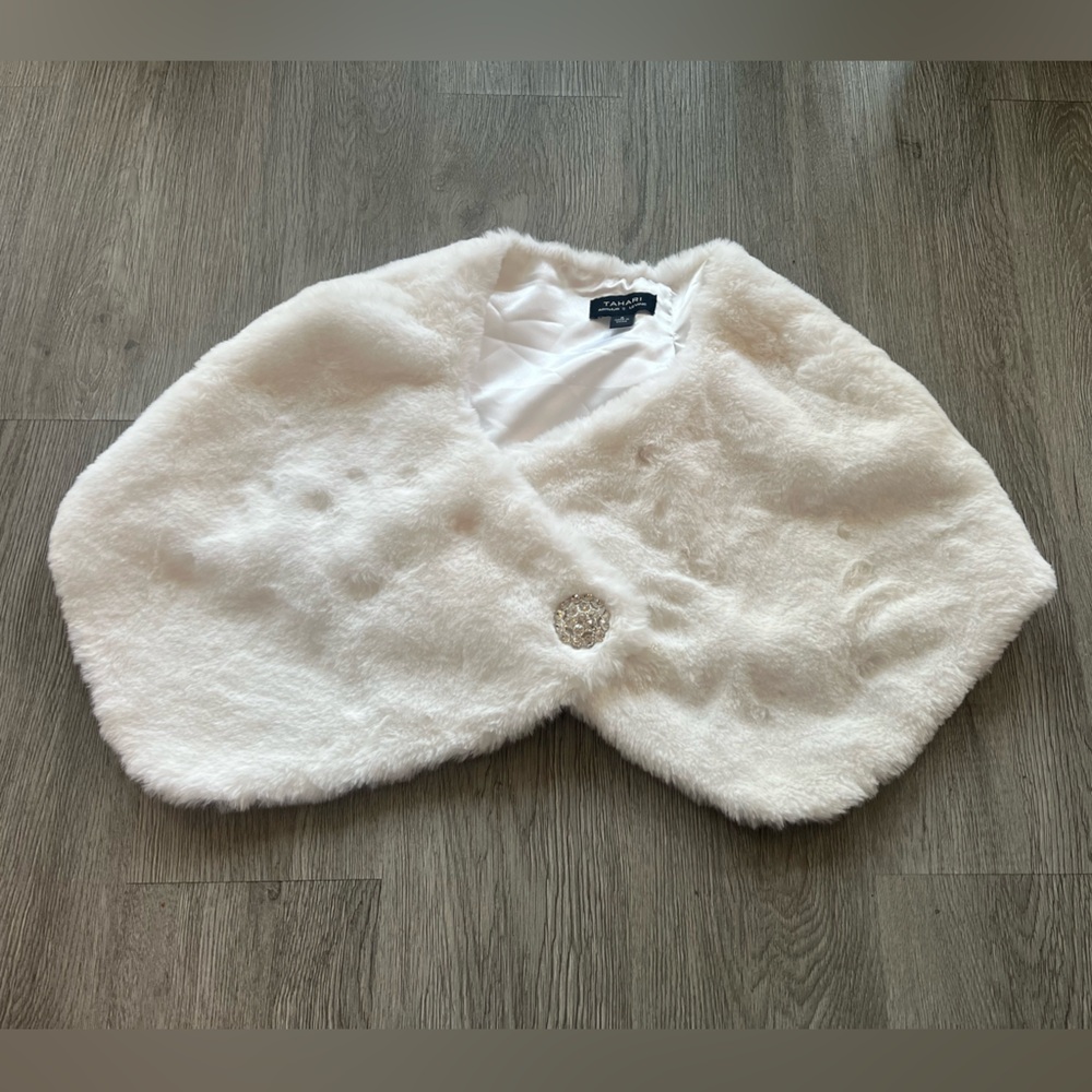 White Faux Fur Shawl
